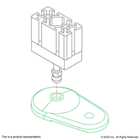 EXTENDED BASE FOR SWIVEL FEET D80 WITH