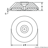 TRAPEZOID BASE FOR SWIVEL FEET  D80 WIT