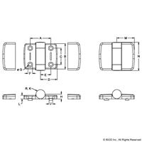 SYSTEM HINGE 40.40  PLASTIC  DEFINITE P