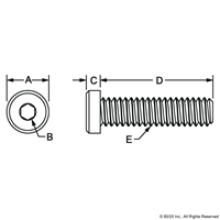 M8 X 16mm LHSCS [BLUE]