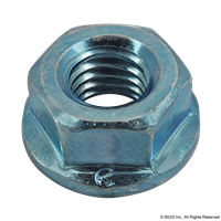 M8-1.25 FLANGED HEX HEAD NUT(BLUE ZINC)