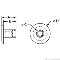 COVER CAP CENTRAL CONNECTOR NYLON  D=17