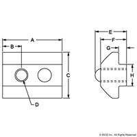 SELF-ALIGNING T-SLOT NUT 17 0 X 9 6 MM