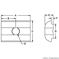 ROLL-IN T-SLOT NUT 15 0 X 6 0MM  M5  SL