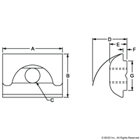 SELF-ALIGNING ROLL-IN-T-SLOT NUT 15 0 X