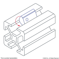 SELF-ALIGNING ROLL-IN-T-SLOT NUT 7 7 X