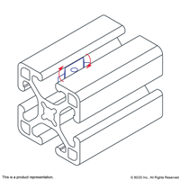  RHOMBUS NUT  M3  SLOT 8  DIE-CAST ZINC