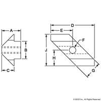  RHOMBUS NUT  M3  SLOT 8  DIE-CAST ZINC