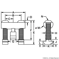 BOLT CONNECTOR  A=43  SLOT 10