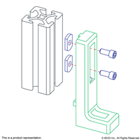 FLOOR BRACKET 120X45X30  SLOT6  ZINC-DI