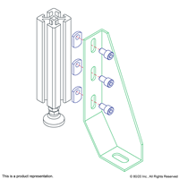 FLOOR BRACKET  87X200X42  STEEL  PROFIL