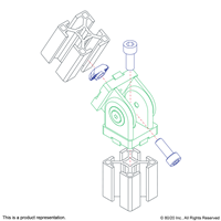 PIVOT JOINT 25  DIE-CAST ZINC  LOCATING