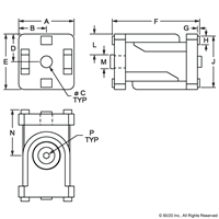 PIVOT JOINT 45  DIE-CAST ZINC  LOCATING