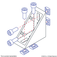 CONNECTION ANGLE 80/40  76 X 76 X 38 DI