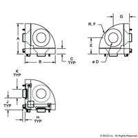 3-WAY CONNECTION ANGLE DIE CAST  PROFIL