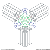 3-WAY CONNECTION ANGLE DIE CAST  PROFIL