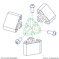 3-WAY CONNECTION ANGLE DIE CAST  15S/38