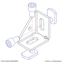 CONNECTION ANGLE 43 X 43 X 30X 3MM CLEA