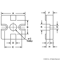 PLATE CONNECTOR DIE CAST SLOT10 ALUMINU