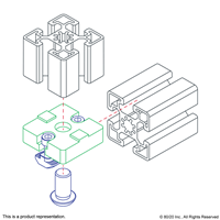 PLATE CONNECTOR DIE CAST SLOT10 PLAIN F