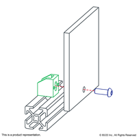 UNIBLOCK WITH SQUARE NUT M6 SLOT 8