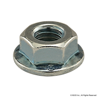 M6 FLANGED HEX NUT-BLUE ZINC