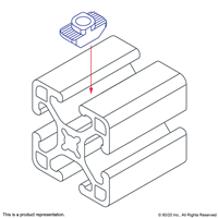 HAMMER NUT SLOT 6 10-32 ZINC