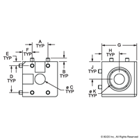 40 SERIES 3-WAY CORNER CONNECTOR  SQUAR