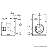 45 SERIES 3-WAY CORNER CONNECTOR  SQUAR