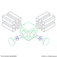 2 WAY CORNER CONNECTOR FOR 15SERIES (8-