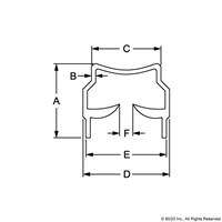 T-SLOT REDUCER  BLACK  SLOT 8