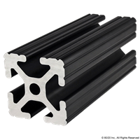 1.5 X 1.5 T-SLOT EXT BLACK ANODIZE