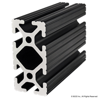 1.5 X 3 T-SLOT EXT BLACK ANODIZE