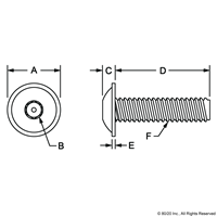 S/S M6 X 10mm FBHSCS