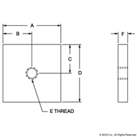 BLACK 20mm BACKING PLATE