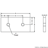 BLACK 40mm DOUBLE BACKING PLATE