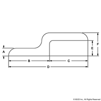 20 S RETAINER ANGLE PROFILE-CLEAR ANODI