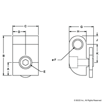 10 S LIFT-OFF HINGE SECTION W/ BUSHING