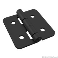 15 S ALUMINUM HINGE BLACK ANODIZE