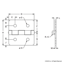 10 S ALUMINUM HINGE