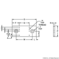 BLACK 15 S KEEPER MOUNT PLATE FOR GRABB