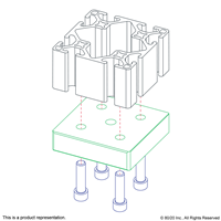 10 S 2 X 2 BASE PLATE W/ 5/16-18 TAP