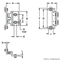 BLACK TENSION BALL LATCH WITH MOUNTING