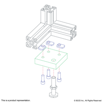 10 S 2 X 2 BASE PLATE W/ 5/16-18 TAP