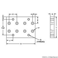 HEAVY DUTY FLANGE MOUNT CASTER PLATE