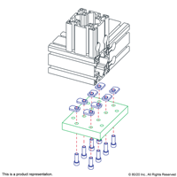 HEAVY DUTY FLANGE MOUNT CASTER PLATE