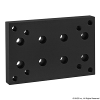 BLACK POSITION FLOOR LOCK BASE PLATE