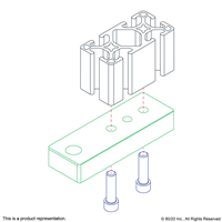 LEVELING/ANCHORING BASE PLATE W/ 1/4-20