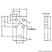 LEVELING/ANCHORING BASE PLATE W/ 3/8-16