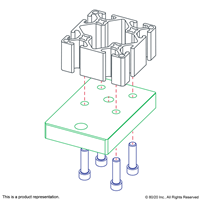 LEVELING/ANCHORING BASE PLATE W/ 3/8-16